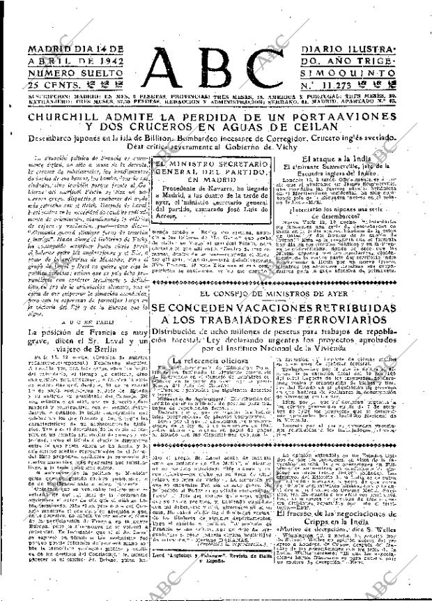 ABC MADRID 14-04-1942 página 5