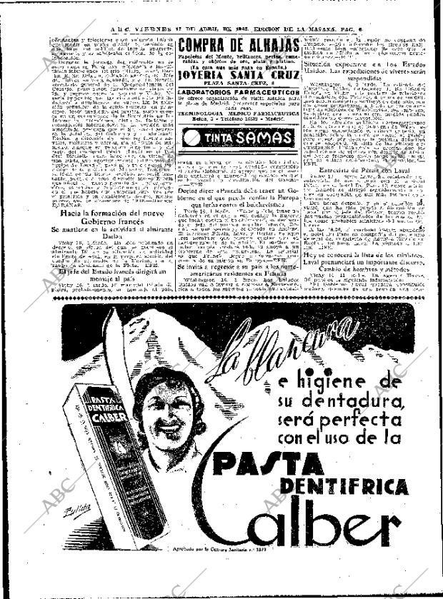 ABC MADRID 17-04-1942 página 6