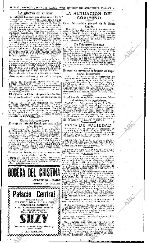 ABC SEVILLA 19-04-1942 página 7