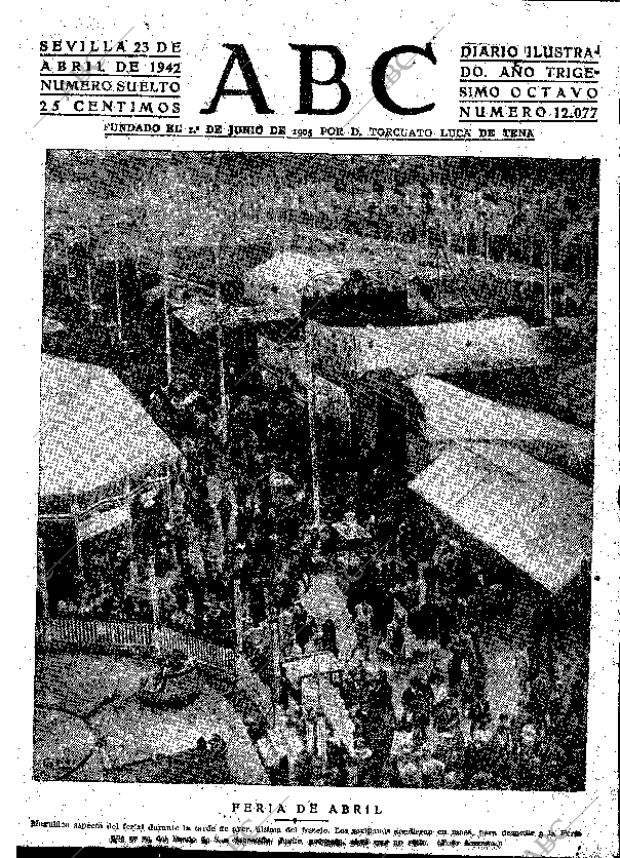 ABC SEVILLA 23-04-1942 página 1