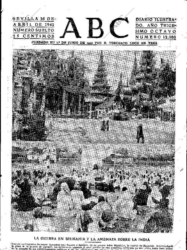 ABC SEVILLA 26-04-1942 página 1