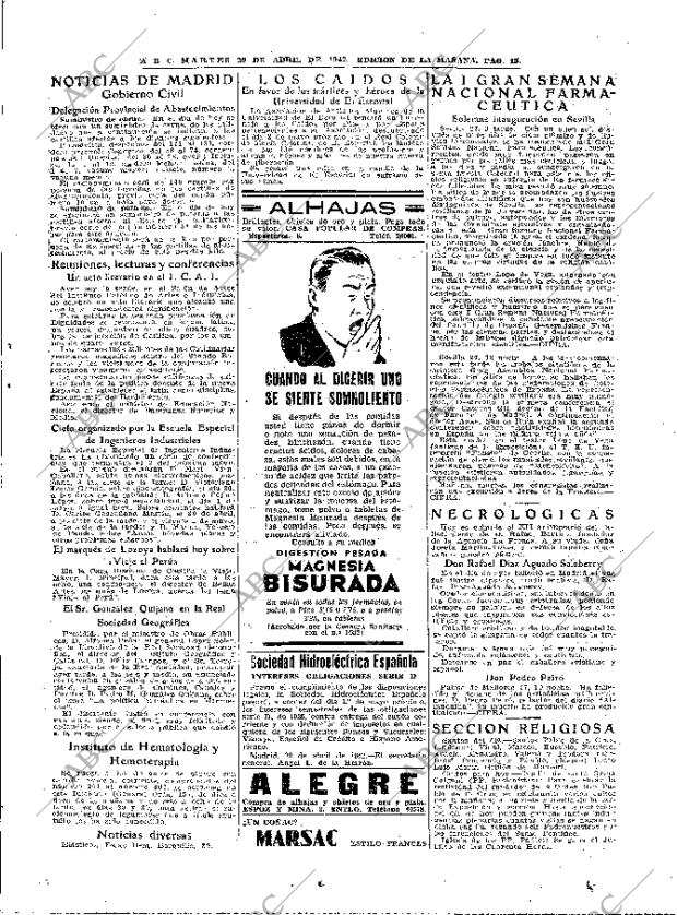 ABC MADRID 28-04-1942 página 15