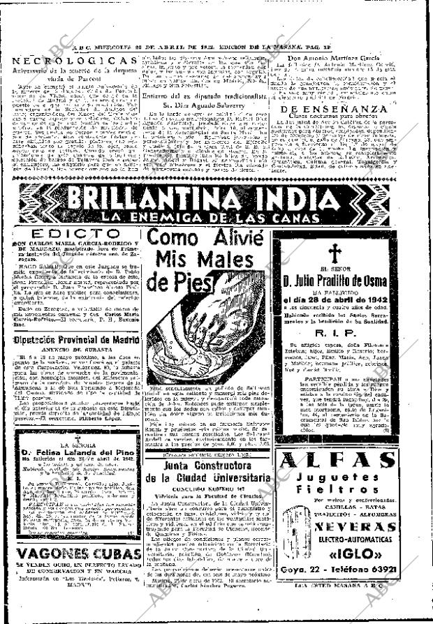 ABC MADRID 29-04-1942 página 12