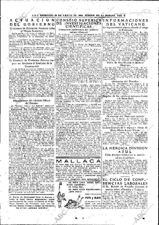 ABC MADRID 29-04-1942 página 8