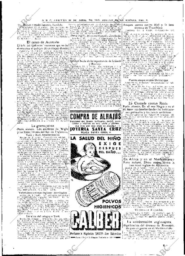 ABC MADRID 30-04-1942 página 6