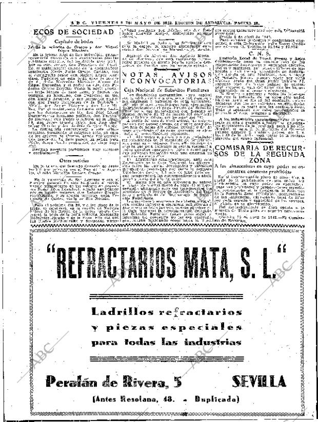 ABC SEVILLA 08-05-1942 página 10