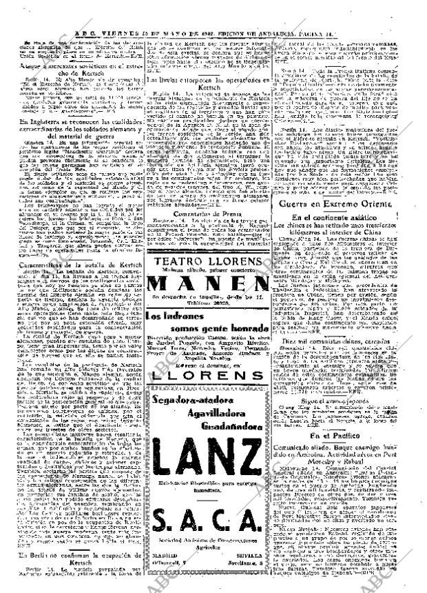 ABC SEVILLA 15-05-1942 página 14