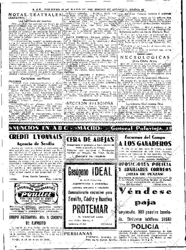 ABC SEVILLA 22-05-1942 página 16