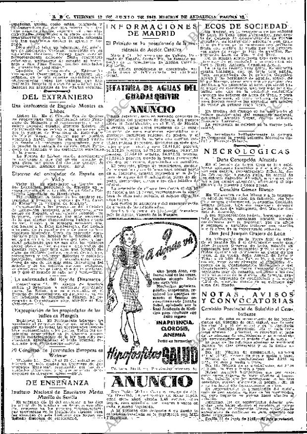 ABC SEVILLA 12-06-1942 página 12