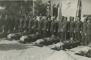 Traslado de los restos de siete aviadores alemanes de la Legión Cóndor, caídos...