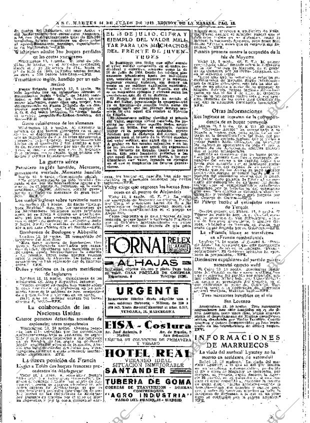 ABC MADRID 14-07-1942 página 12