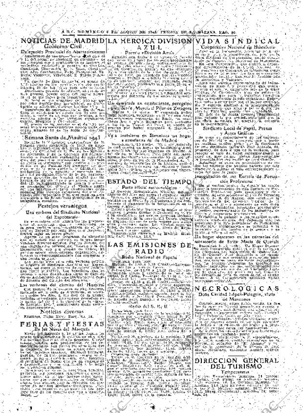 ABC MADRID 09-08-1942 página 16