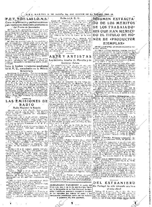 ABC MADRID 18-08-1942 página 16