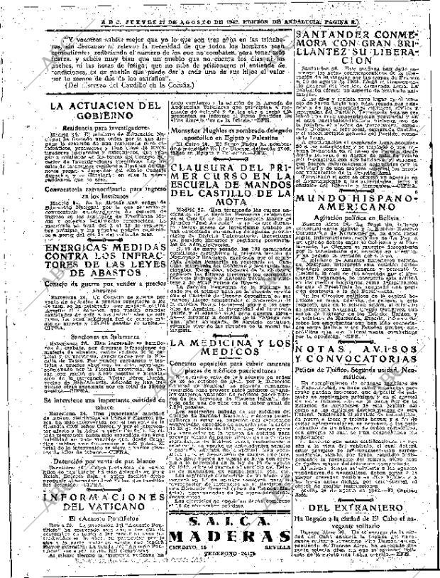 ABC SEVILLA 27-08-1942 página 8