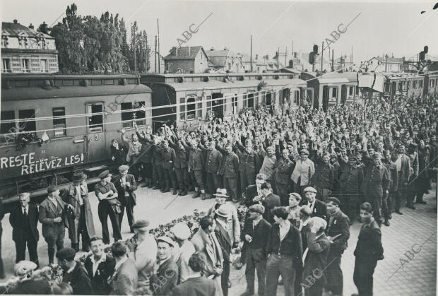 El regreso de prisioneros franceses internados en Alemania
