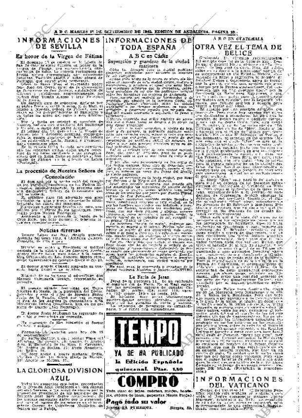 ABC SEVILLA 15-09-1942 página 10
