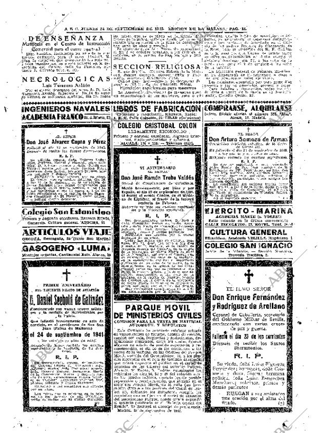 ABC MADRID 24-09-1942 página 14