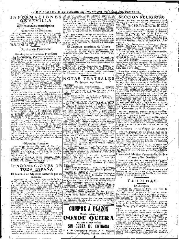 ABC SEVILLA 17-10-1942 página 10