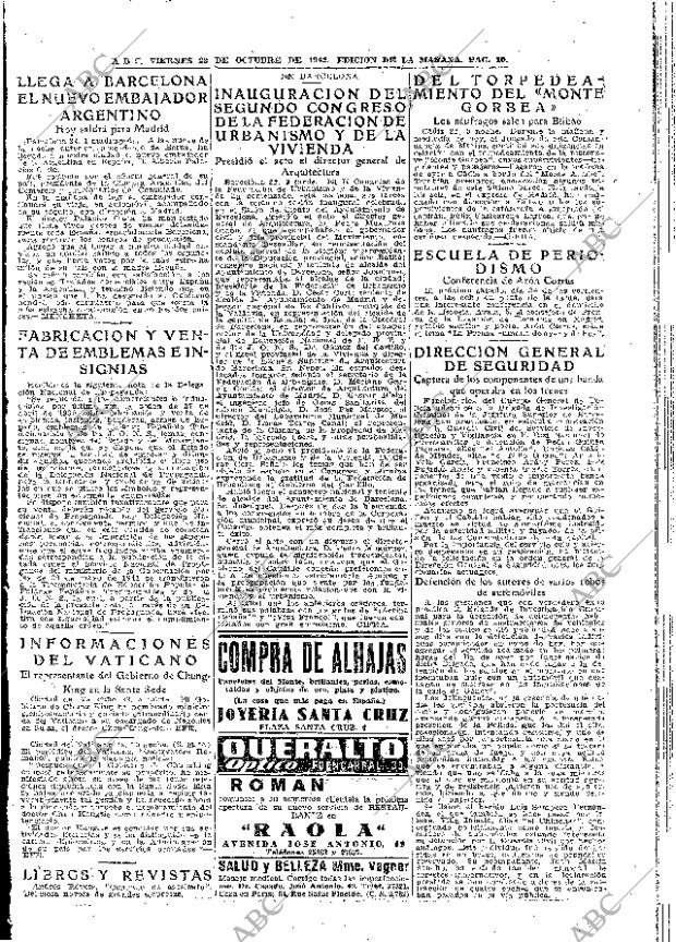 ABC MADRID 23-10-1942 página 10