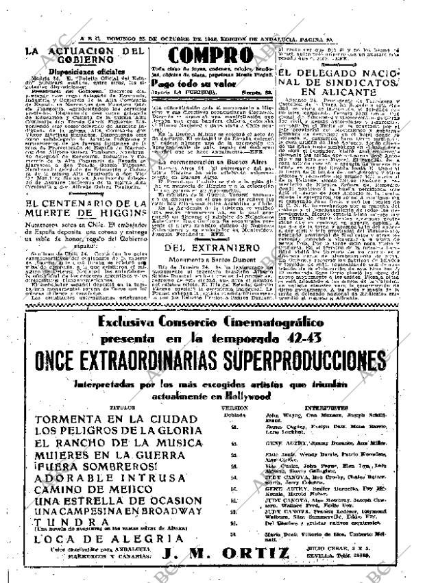ABC SEVILLA 25-10-1942 página 10