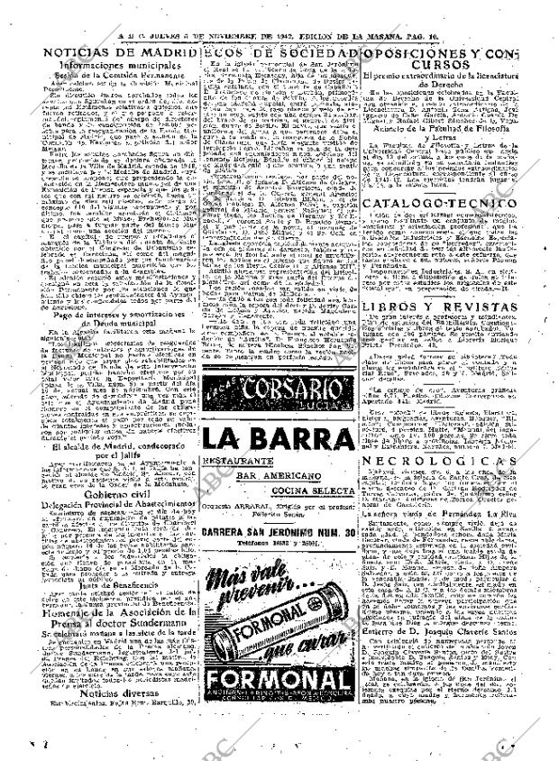 ABC MADRID 05-11-1942 página 10