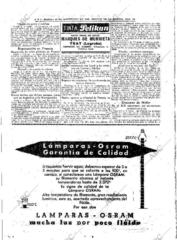 ABC MADRID 10-11-1942 página 10