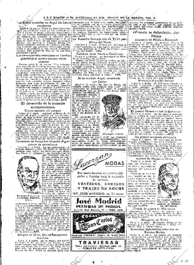 ABC MADRID 10-11-1942 página 9