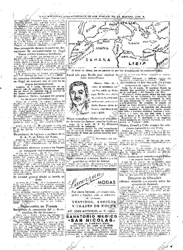 ABC MADRID 11-11-1942 página 9