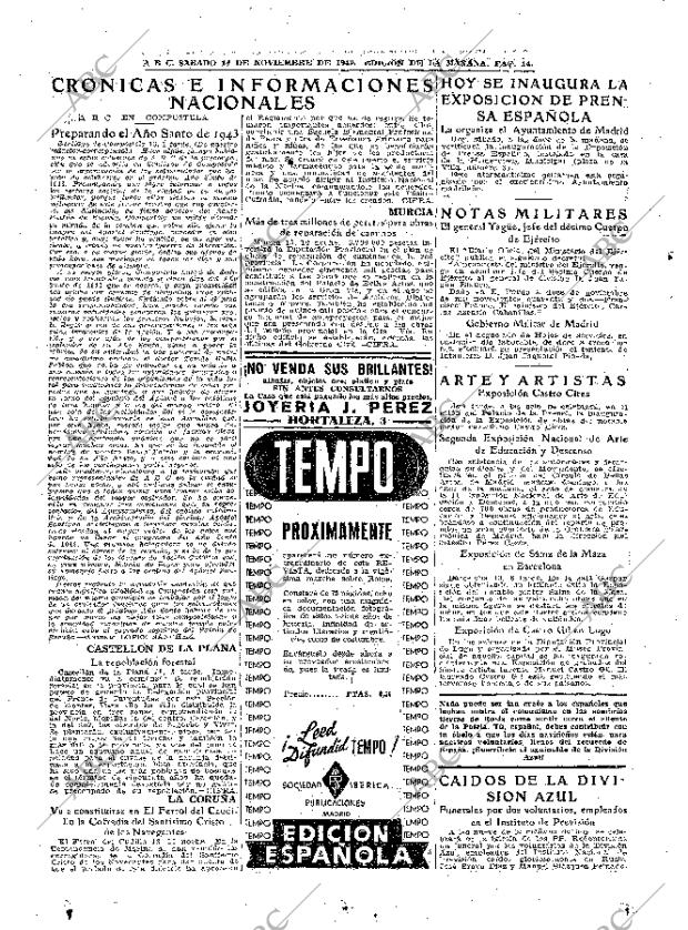 ABC MADRID 14-11-1942 página 14
