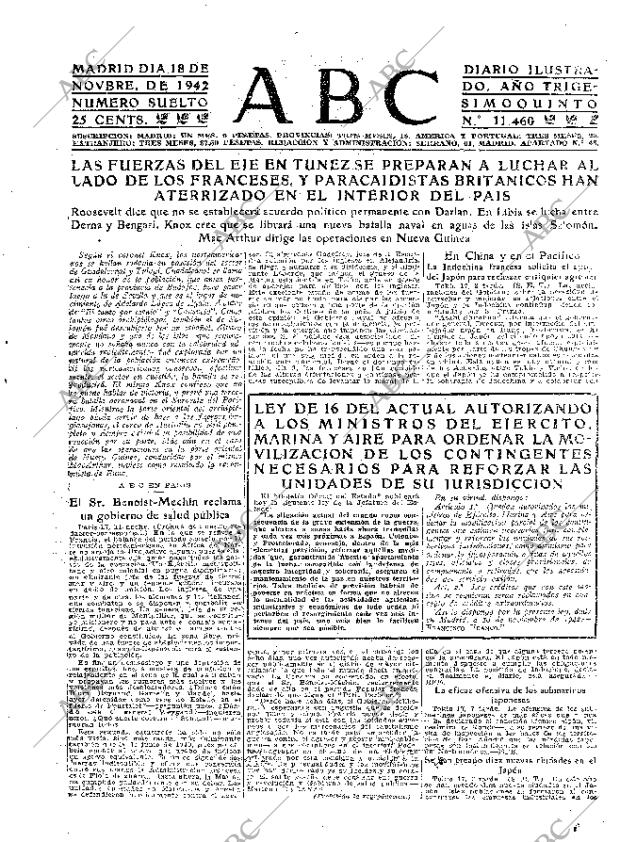 ABC MADRID 18-11-1942 página 3