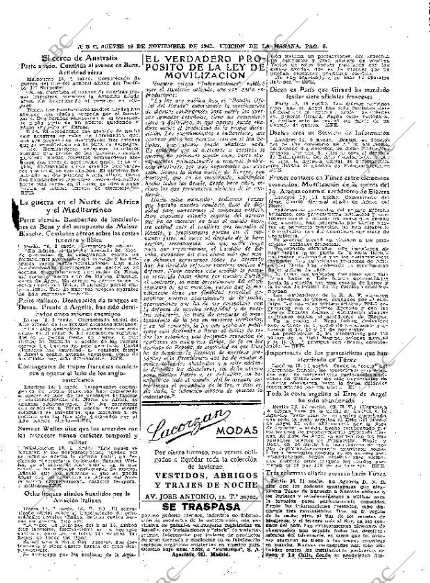 ABC MADRID 19-11-1942 página 5