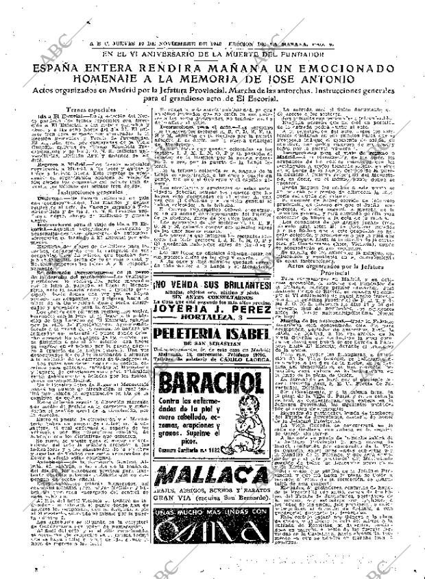 ABC MADRID 19-11-1942 página 9