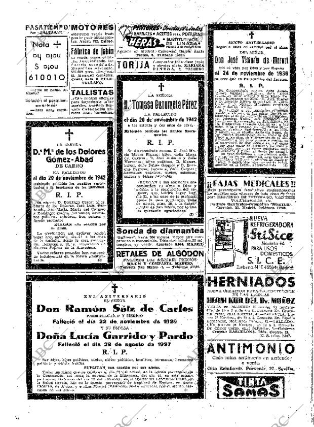 ABC MADRID 21-11-1942 página 20