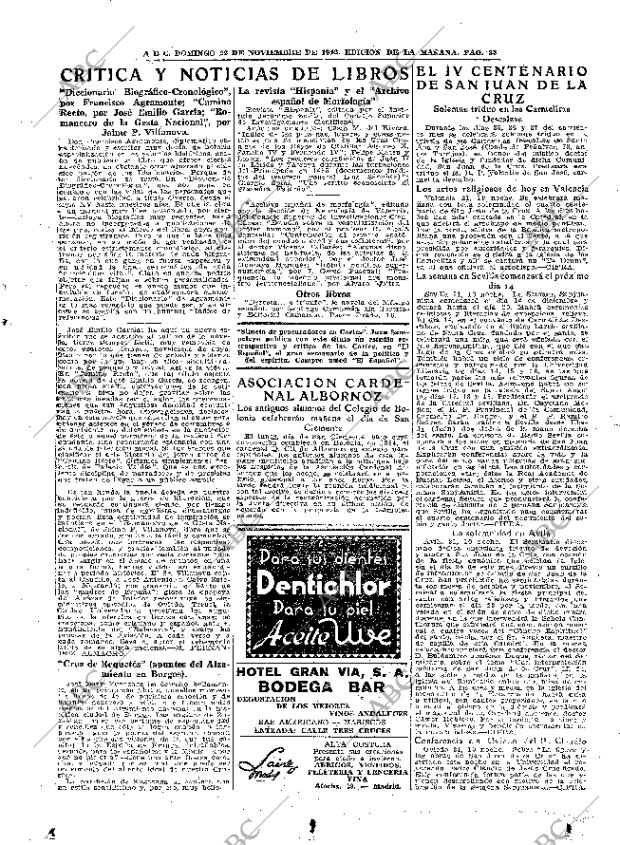 ABC MADRID 22-11-1942 página 33