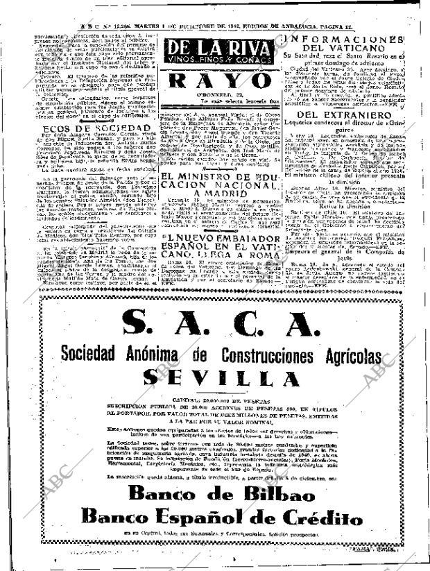 ABC SEVILLA 01-12-1942 página 12