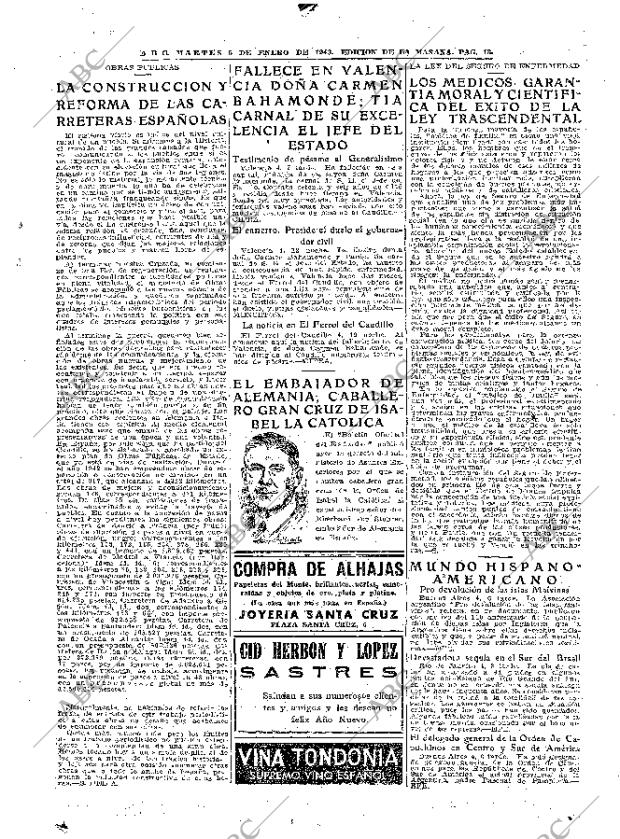 ABC MADRID 05-01-1943 página 13