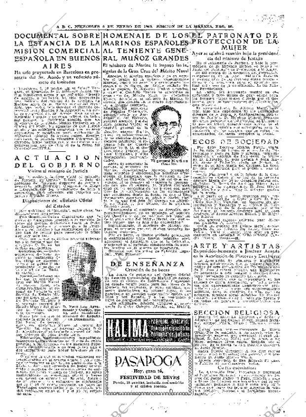 ABC MADRID 06-01-1943 página 10