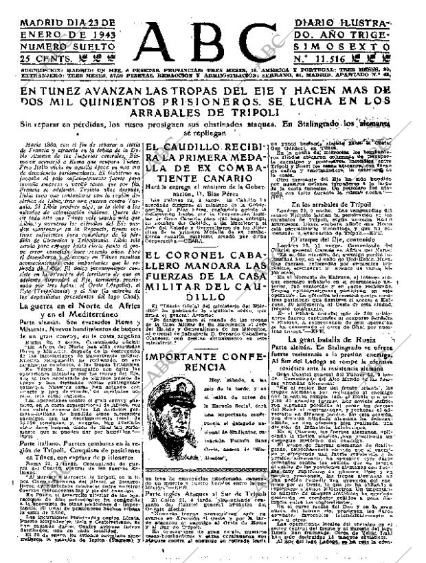 ABC MADRID 23-01-1943 página 7