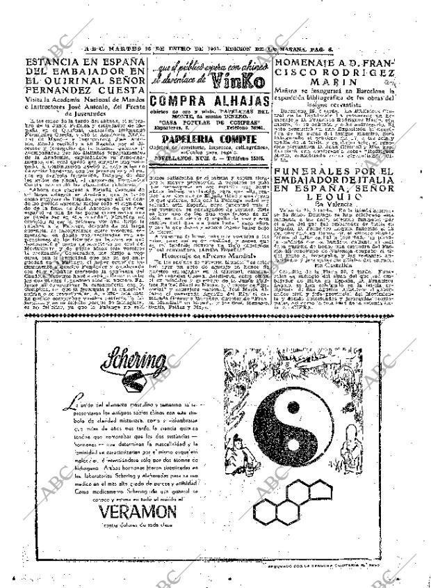 ABC MADRID 26-01-1943 página 8
