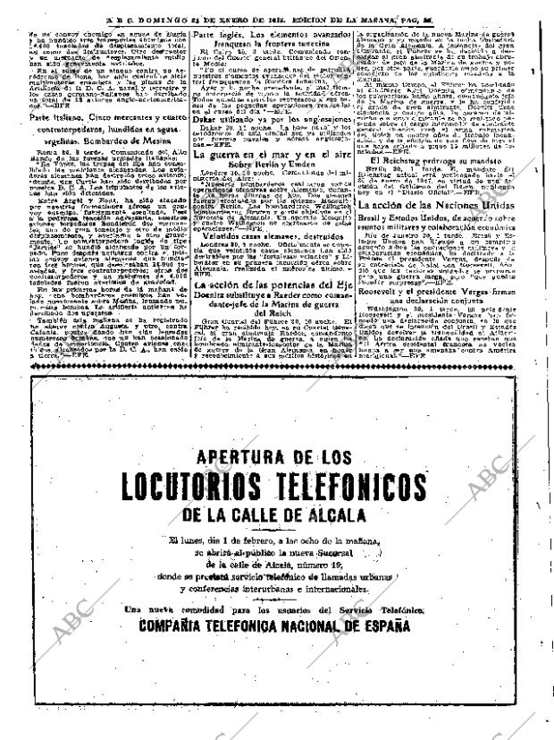 ABC MADRID 31-01-1943 página 20