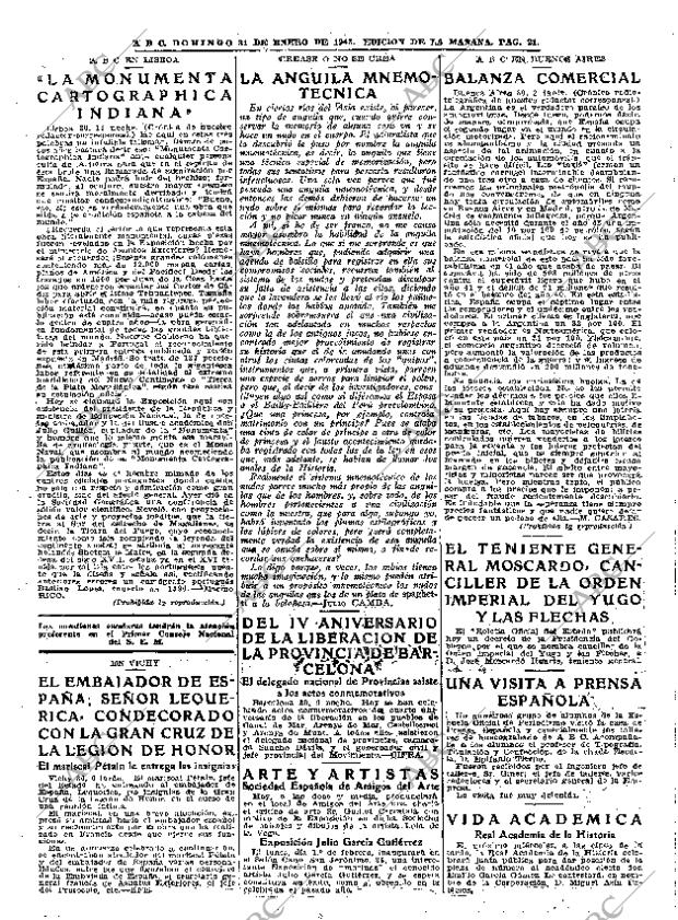 ABC MADRID 31-01-1943 página 21