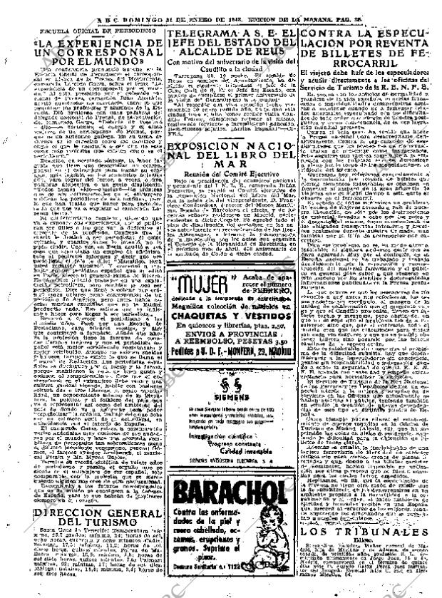 ABC MADRID 31-01-1943 página 25