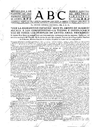 ABC MADRID 04-02-1943 página 1