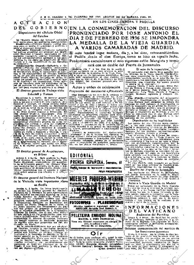 ABC MADRID 06-02-1943 página 10
