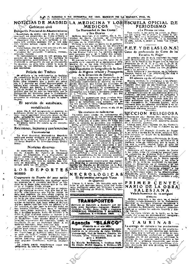 ABC MADRID 06-02-1943 página 12