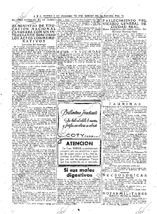 ABC MADRID 09-02-1943 página 15