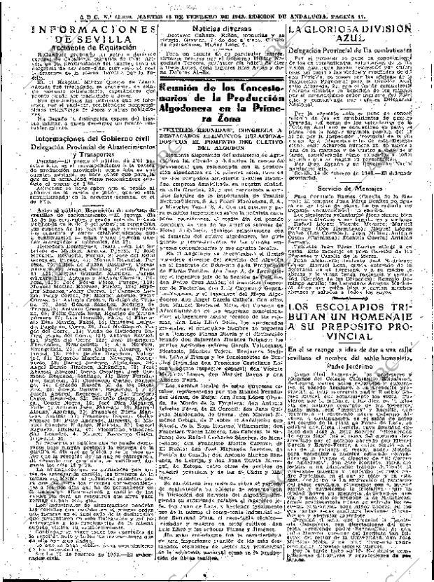 ABC SEVILLA 16-02-1943 página 17