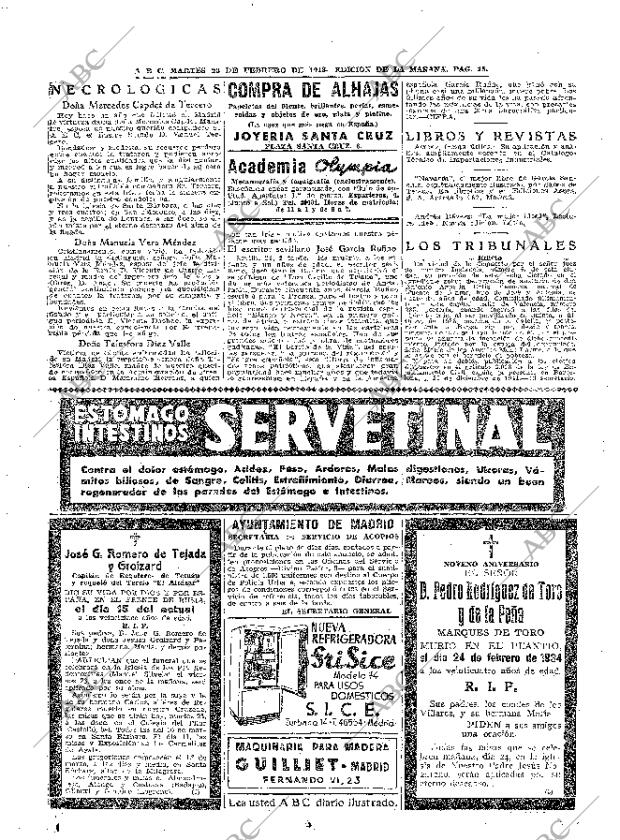 ABC MADRID 23-02-1943 página 15