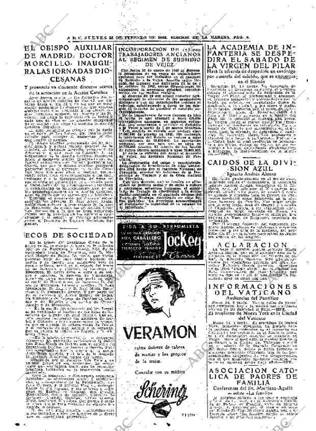 ABC MADRID 25-02-1943 página 8