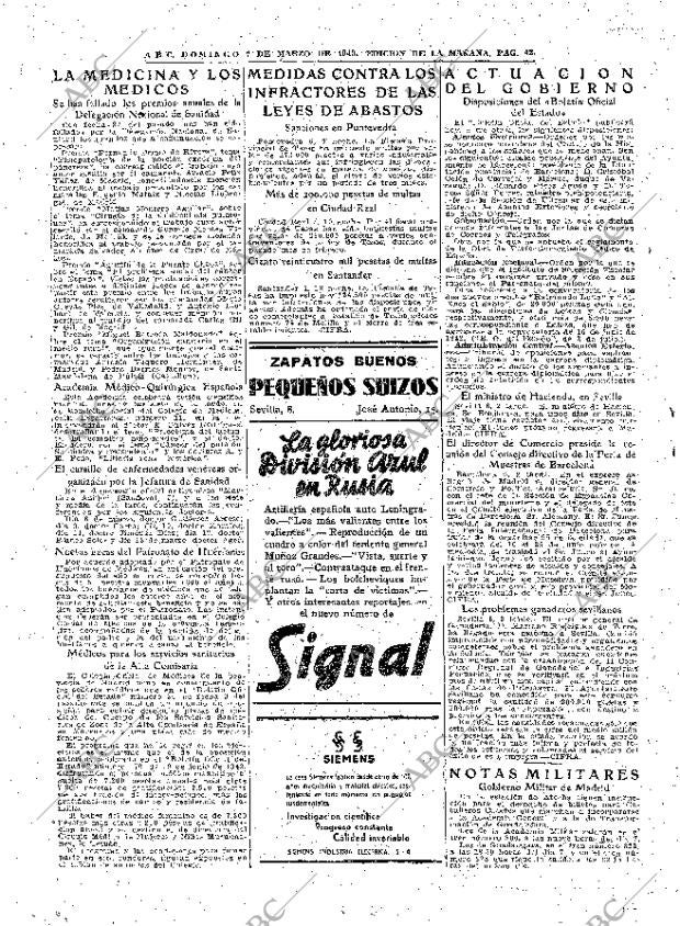 ABC MADRID 07-03-1943 página 42